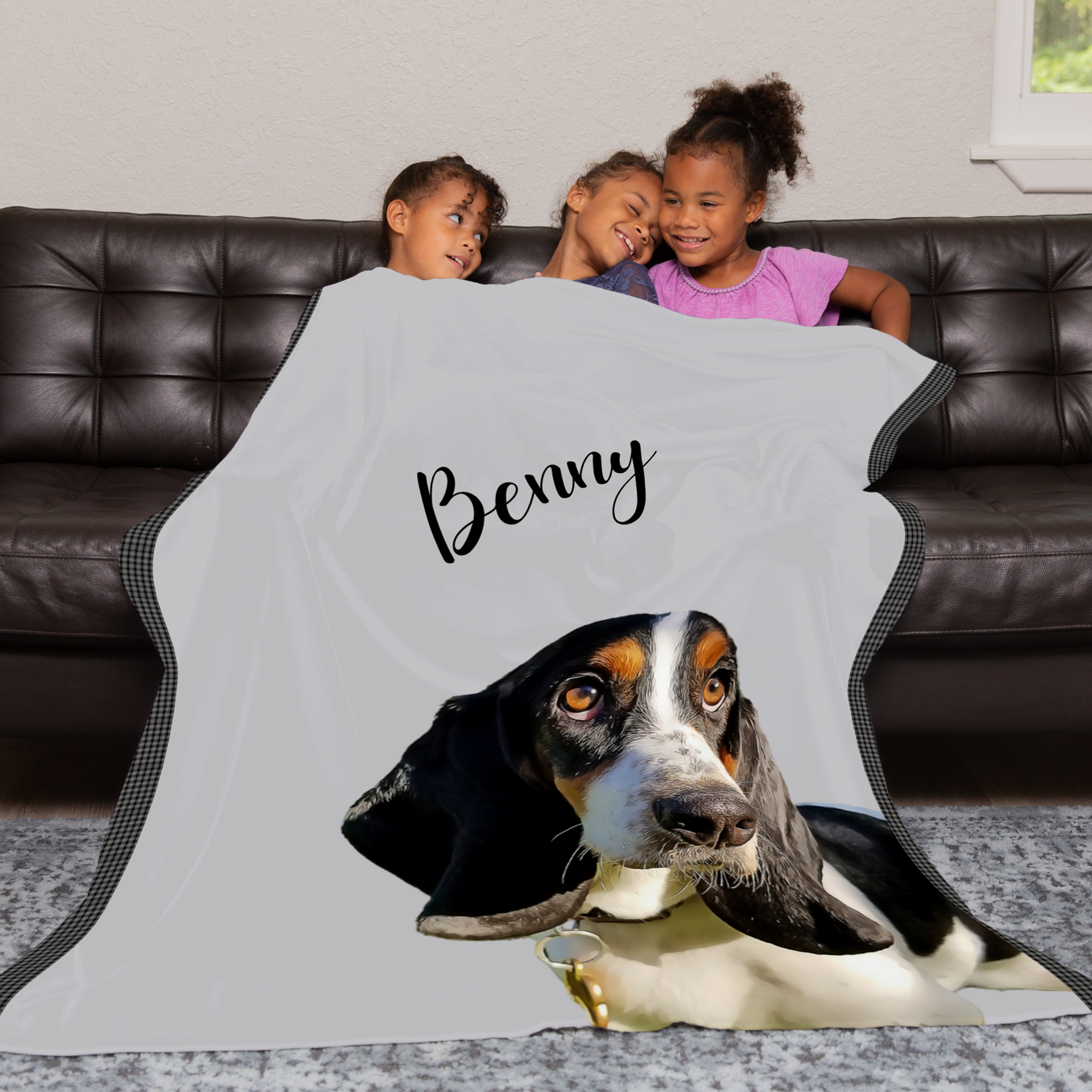 60"x 80" Large Custom Dog Sherpa Blanket