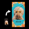 Custom Dog with Seashells Beach Towel