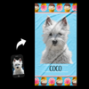 Custom Dog with Ice Cream Cones Beach Towel