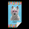 Custom Dog with Ice Cream Cones Beach Towel
